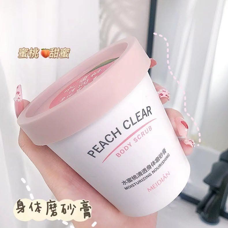 Peach Clear Body Scrub with Vitamin C & Niacinamide Formula